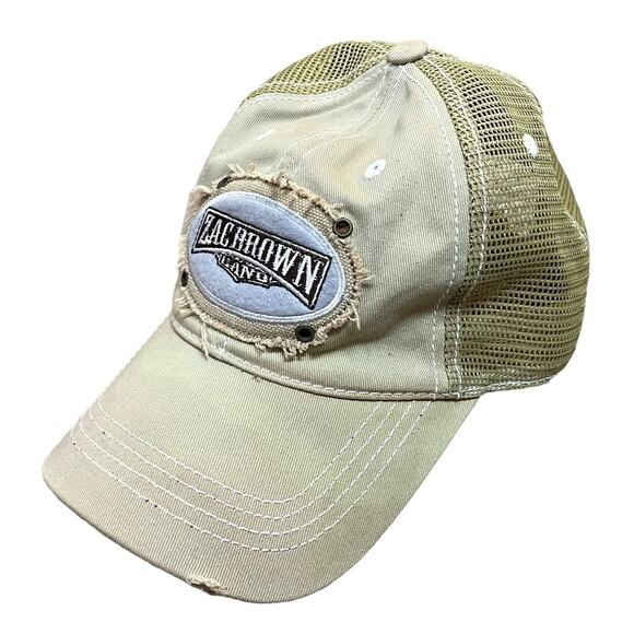Zac Brown Band Trucker Hat in Tan | Country Music Zac Brown Band Merch - Picture 1 of 9
